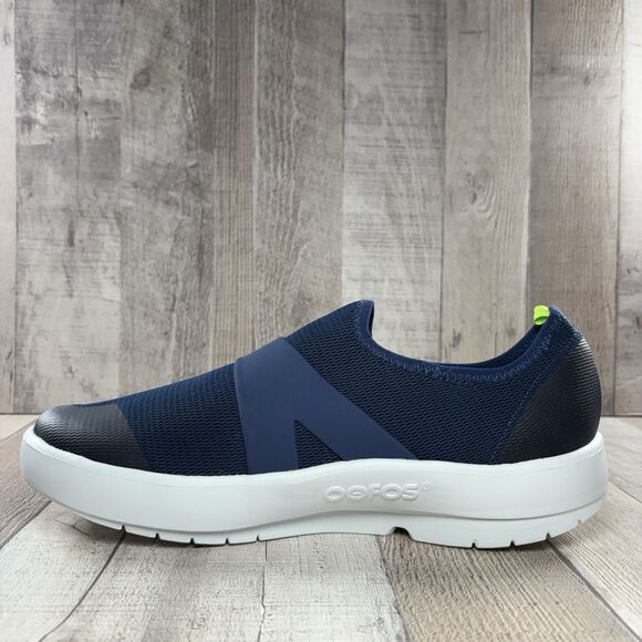 Oofos OOmg Men's Size 9 Low Recovery Shoes Sneakers Mesh Lightweight Navy Blue - Picture 8 of 12